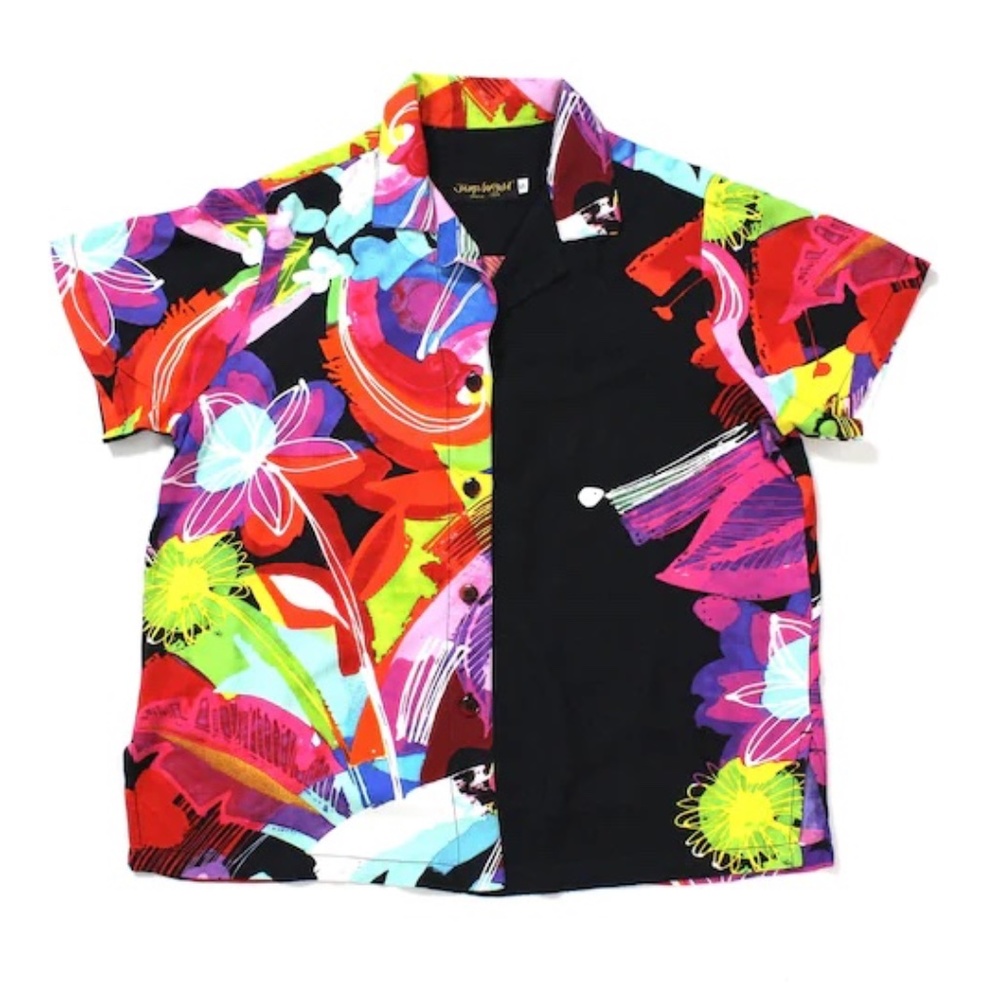 vintage JAMS WORLD amazing colorful, abstract button-up